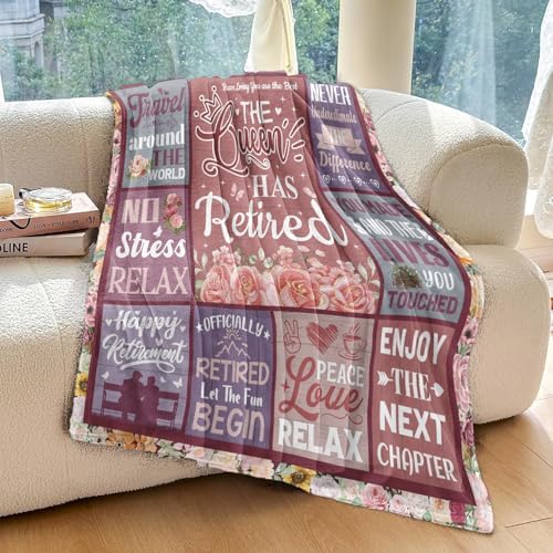 Retirement Gift Blanket for Women 60x50 Inch