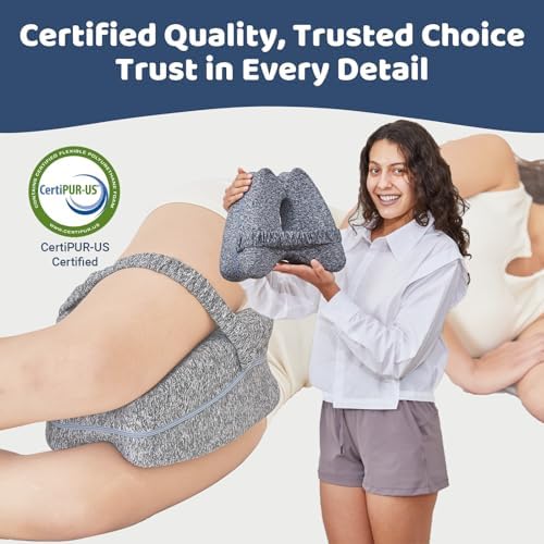 Cooling Memory Foam Knee Pillow for Side Sleepers