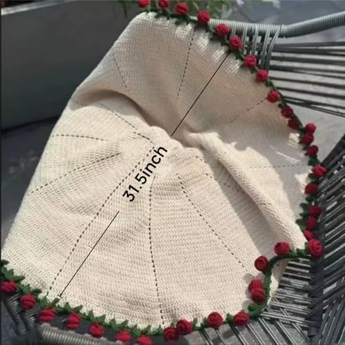 Floral Bouquet Throw Blanket - Handmade Knit Plush Soft 315In