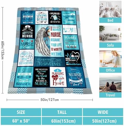 Nurse Appreciation Throw 60x50 Cool Gift for Nurses Week