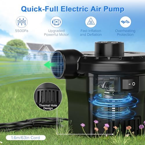 HUGERSTONE Electric Air Pump for Pool Inflatables
