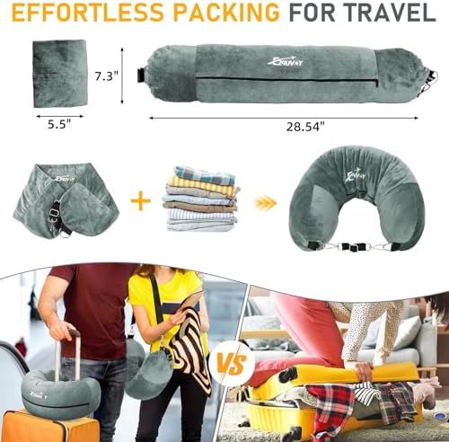 EZ4UVOY Stuffable Neck Pillow with Clothes