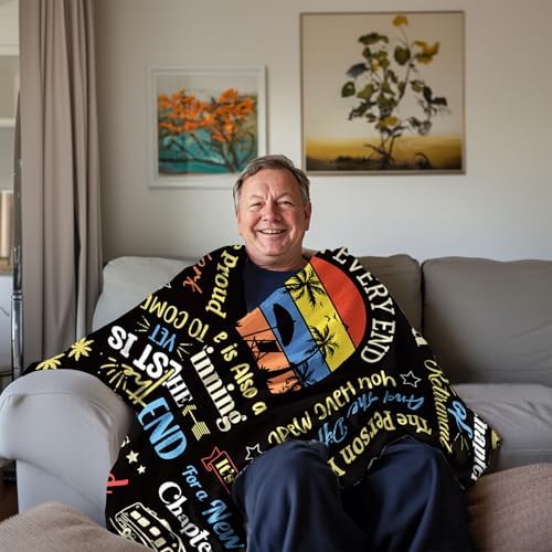 Retirement Blanket for Men 50x60 with Heartfelt Message 1