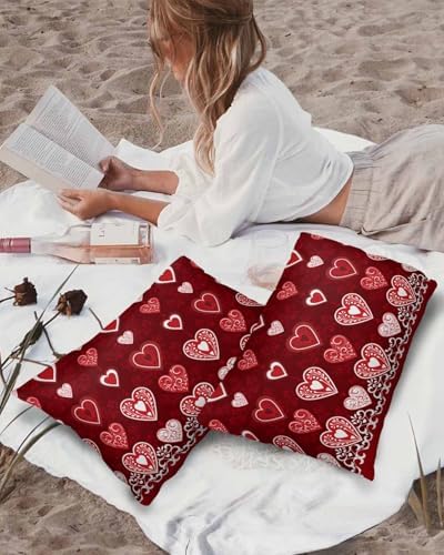 Waterproof Pillow Protector 2 Pack with Heart Design