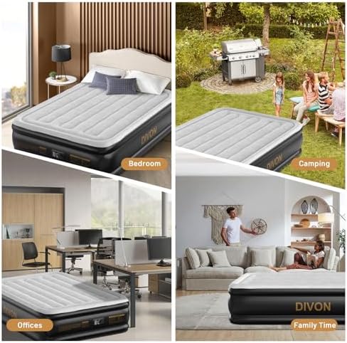 DIVON Full Air Mattress with Built-in Pump 660lbs