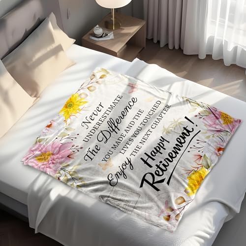HeartGlint Retirement Gifts for Women 2025 - Soft Flannel Blanket