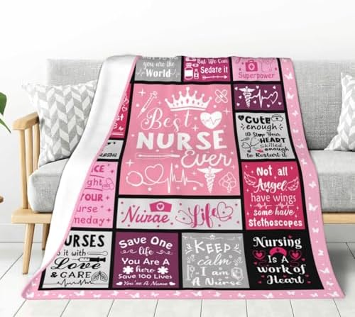 IDOUBEL Nurse Throw Blanket 60X50 Cozy Teacher Gift