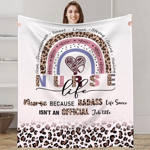 Soft Flannel Nurse Blanket 50x60 - Cozy Gift for Nurses