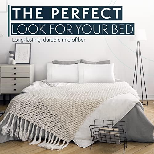 HC Collection Microfiber Pillow Cases Set of 2 - White