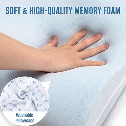 BlissTrends Cervical Pillow for Neck Support and Sleep Comfort Blue