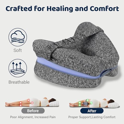 Cooling Memory Foam Knee Pillow for Side Sleepers