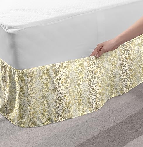 Ambesonne Golden Elastic Bed Skirt - TwinTwin XL