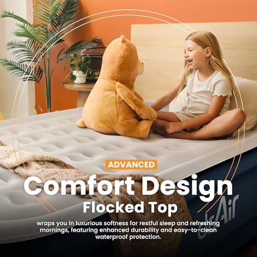 Dr Air Queen Air Mattress with Built-in Pump and Carry Bag