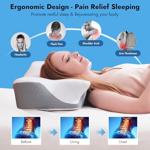 Anvo Cervical Pillow for Neck and Shoulder Pain Relief