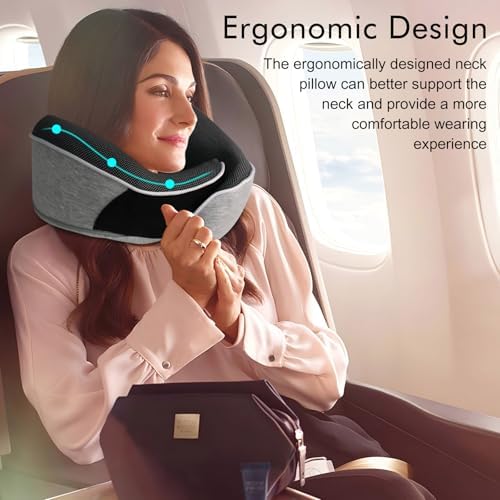 MILADO Adjustable Travel Pillow 12-18 Light Grey