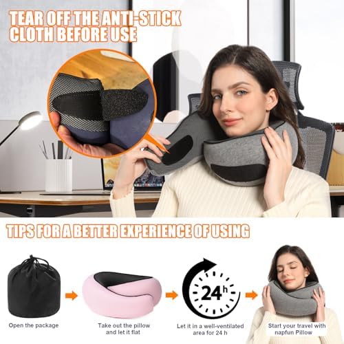 Almalls Travel Pillow with Eye Mask and Ear Plugs
