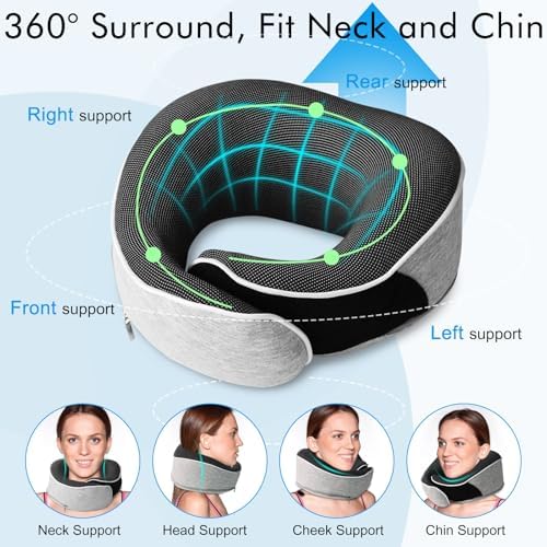 MILADO Adjustable Travel Pillow 12-18 Light Grey