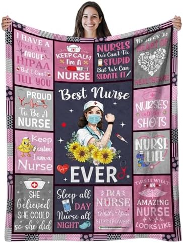 CIUGOIG Nurse Appreciation Throw Blanket 60 x 50