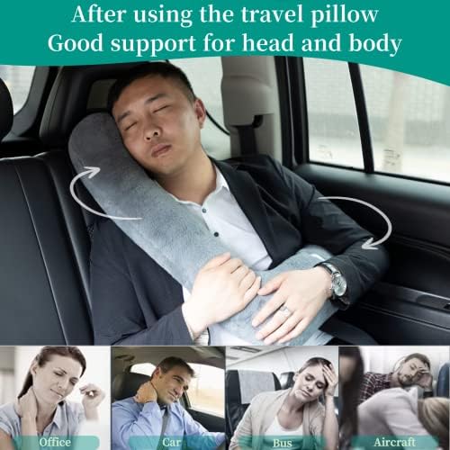 FHSGGP Travel Pillow with Neck Support and Storage Bag