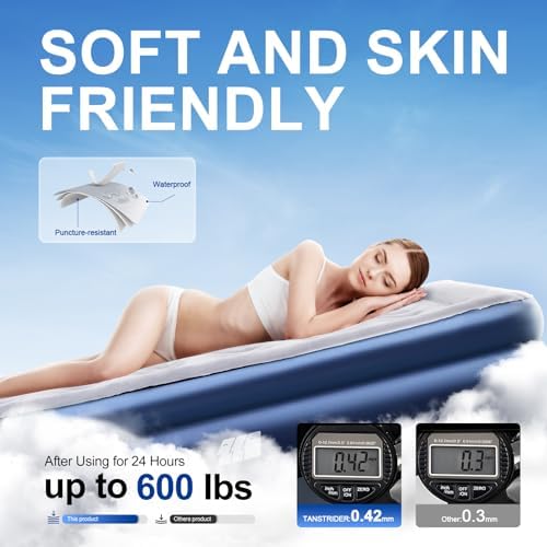 TANSTRIDER Full Air Mattress with Built In Pump