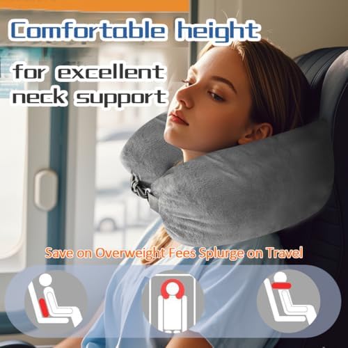 Posinda 2-Pack Stuffable Travel Neck Pillow