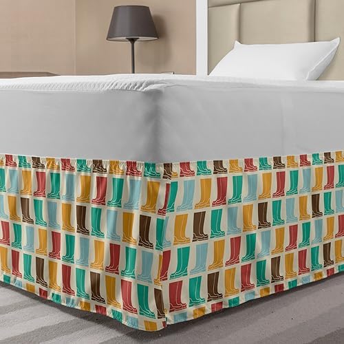 Ambesonne Autumn Bedskirt with Graphic Print 1