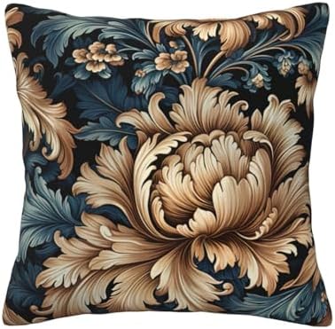 Ogniwo Damask Pattern Throw Pillow 12x12 Inch