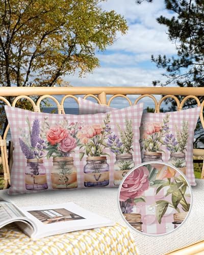 Waterproof Pillow Protector 2 Pack with Zipper Hearts Design