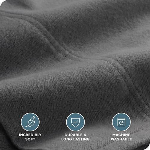 Bare Home Flannel Pillowcases Set of 2 - Grey