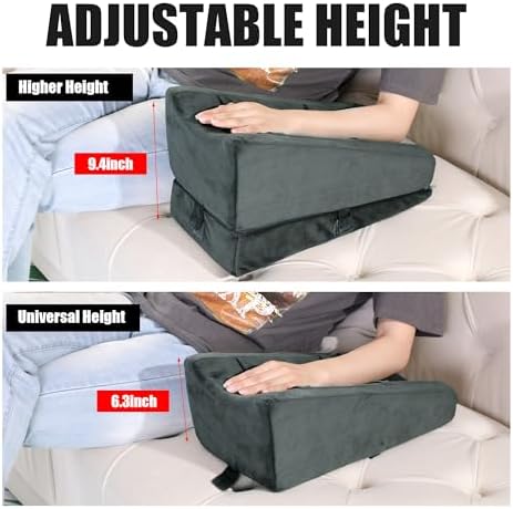 BALAPET Adjustable Arm Leg Pillow with Pockets - Grey