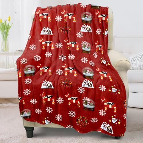 COMFAR Fuzzy Fleece Christmas Throw Blanket - 40x60 Inches