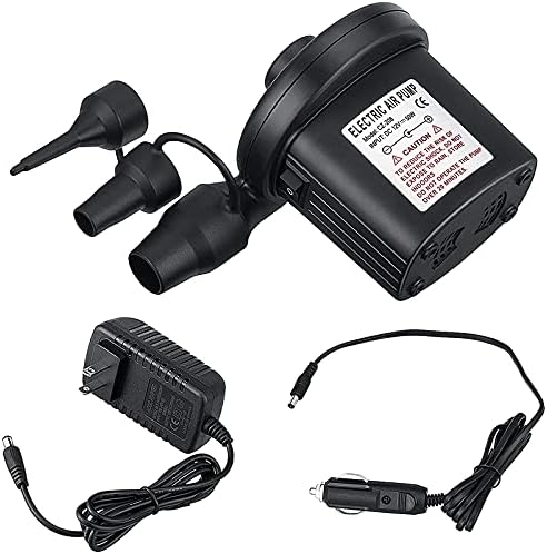 Sanipoe Electric Air Pump with 3 Nozzles and Dual Power