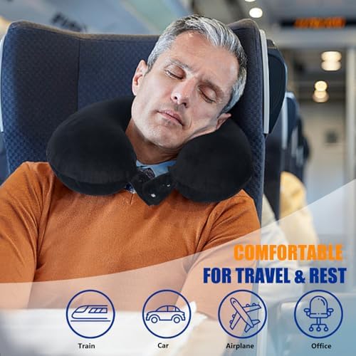 SAIREIDER Travel Neck Pillow with Head Support and Travel Set