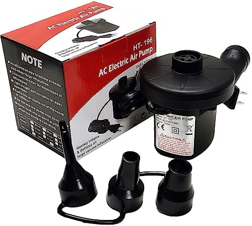 Electric Air Pump with 3 Nozzles 130W Powerful Portable Inflator