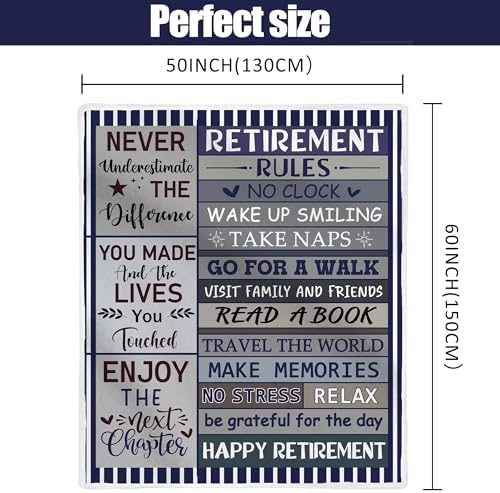Woaoce Retirement Throw Blanket 50x60
