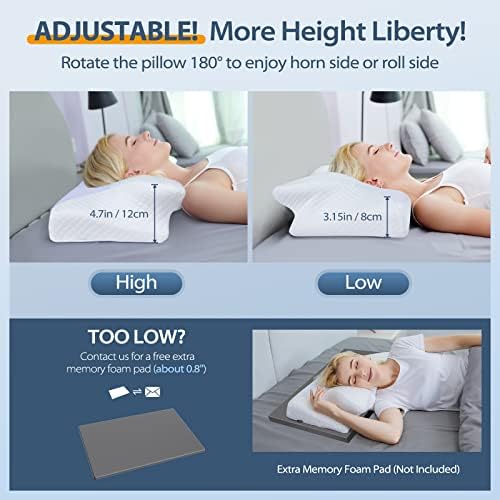 HOMCA Contour Memory Foam Pillow for Neck Pain Relief