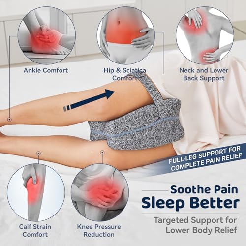 Cooling Memory Foam Knee Pillow for Side Sleepers