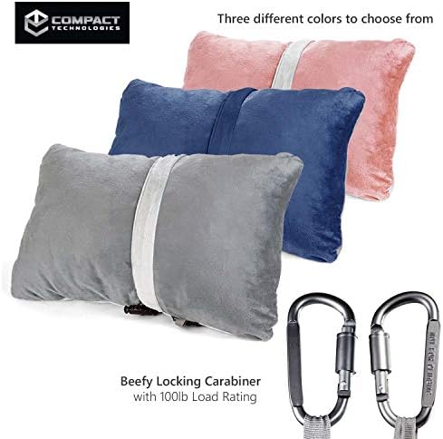 CT Travel Pillow with Memory Foam and Fleece - Compact and Comfortable