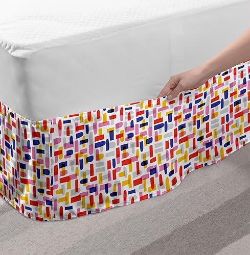 Ambesonne Art Bedskirt Twin Twin XL Multicolor