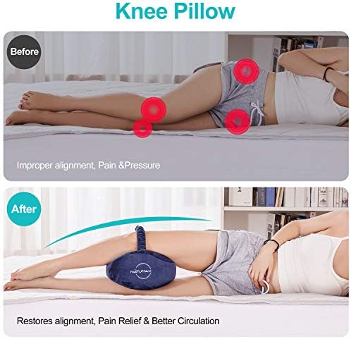 NATUMAX Knee Pillow with Sleep Mask and Ear Plugs