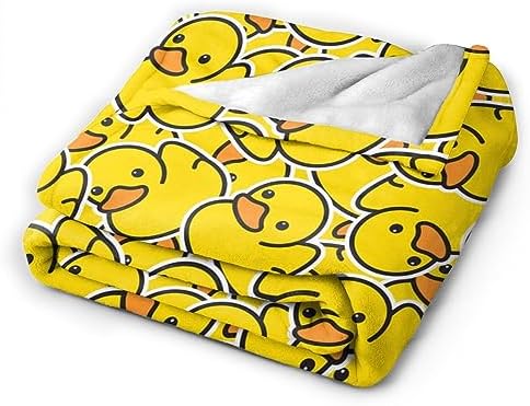 Cute Duck Blanket Flannel Fleece Throw for Kids Bedroom