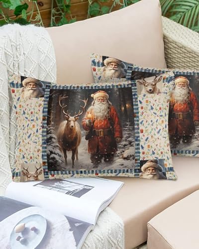 Waterproof Pillow Protector 2 Pack with Zipper Deer Design