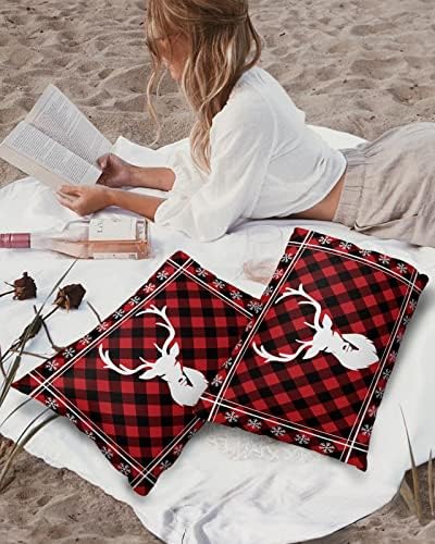 Waterproof Pillow Protector 2 Pack with Zipper and Snowflake Design