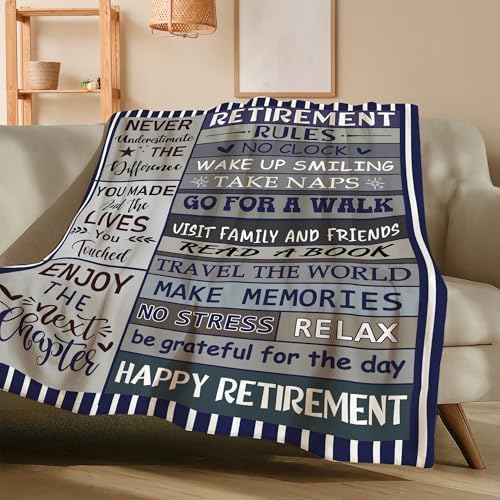 Woaoce Retirement Throw Blanket 50x60