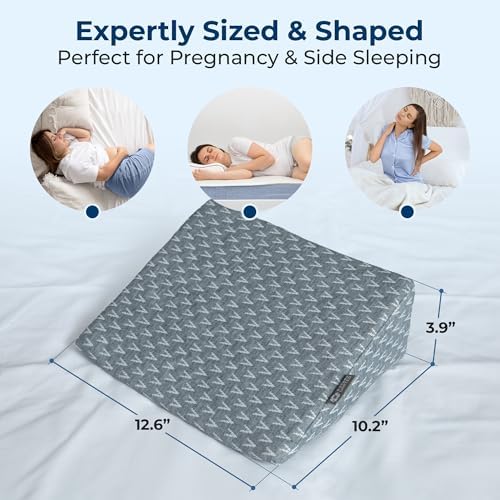 5 STARS UNITED Small Pregnancy Pillow Wedge - Gray