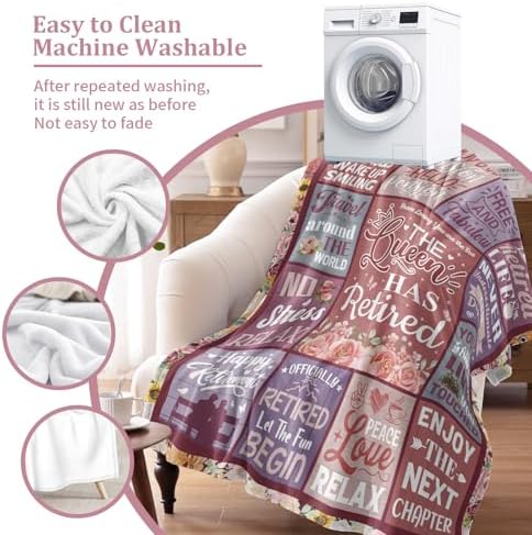 Retirement Gift Blanket for Women 60x50 Inch