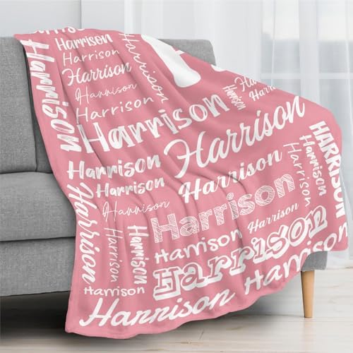 Custom Blanket with Name - Personalized Throw for Loved Ones