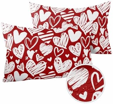 Waterproof Pillow Protector 2 Pack with Heart Design 1