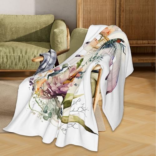 Gearsly Dragonfly Throw Blanket 50x60 Inches