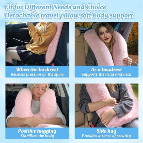 Swemos Travel Pillow - Gray Ergonomic Neck Support for Kids Adults
